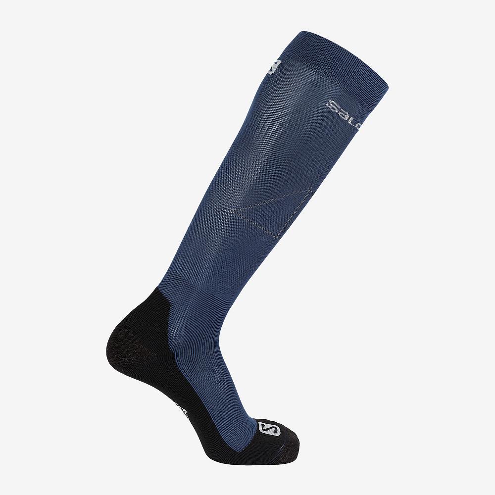 Salomon Singapore Mens Socks - QST Navy | 07695-JETL